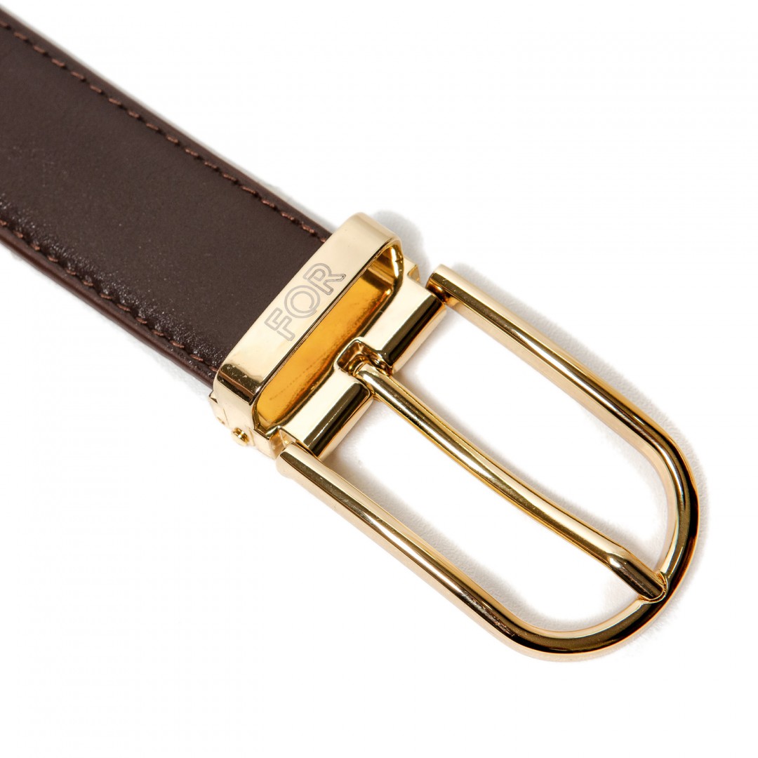 THẮT LƯNG DA BÒ 30MM MÀU NÂU KHÓA KIM