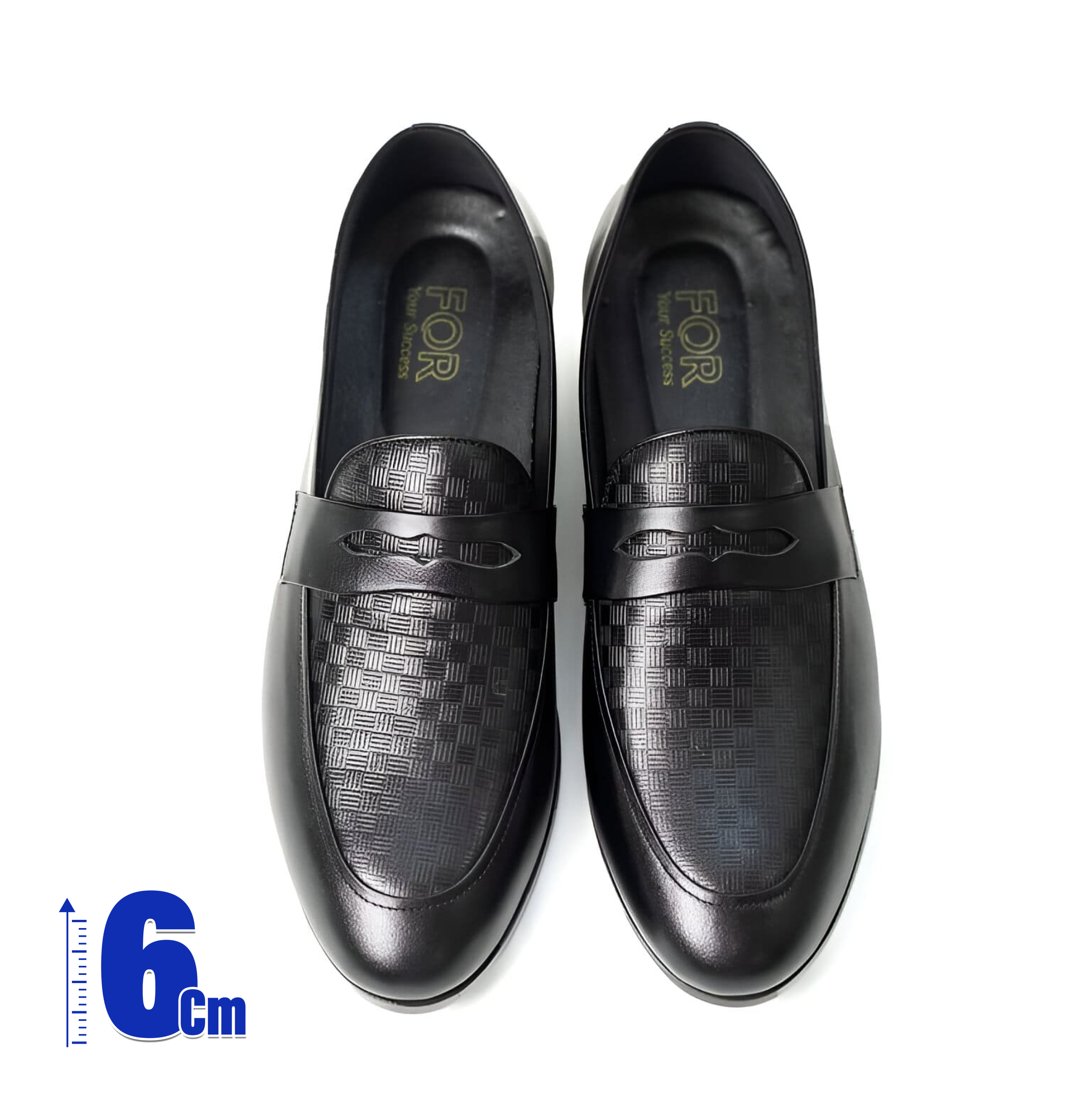 GIÀY PENNY LOAFER VÂN ĐAN TĂNG CHIỀU CAO DPLF04