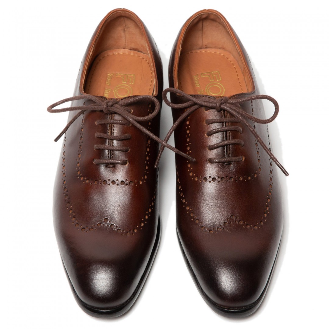 GIÀY WHOLECUT OXFORD MÀU NÂU SẪM OF20