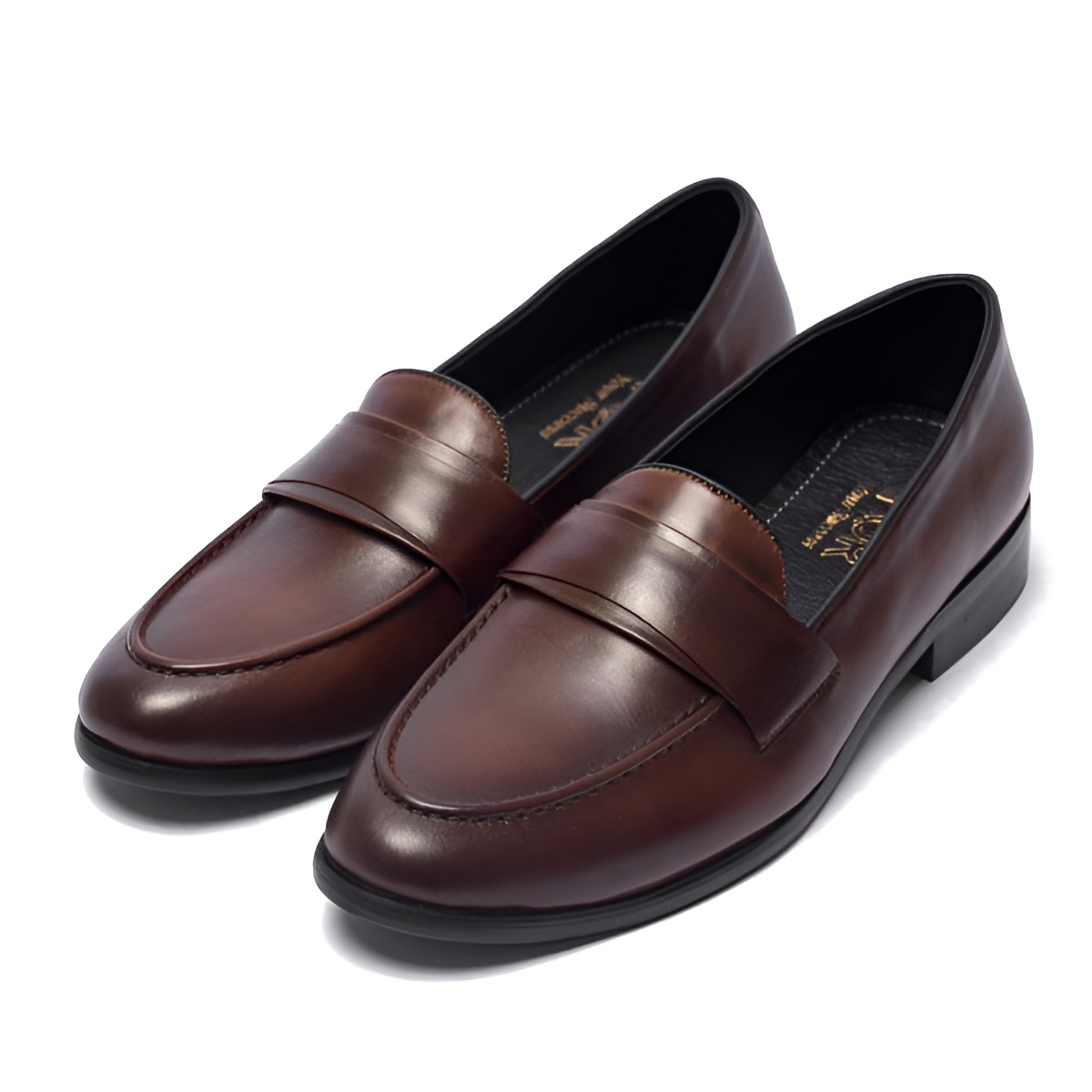 GIÀY LƯỜI PATINA LOAFERS DA BÒ MÀU  NÂU PLF10