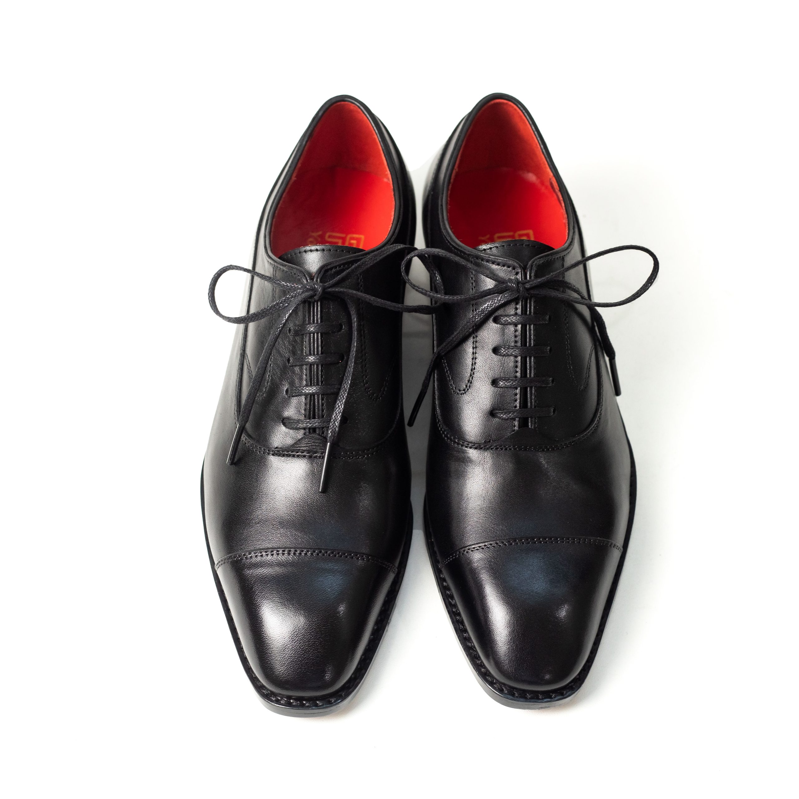 GIÀY CAPTOE OXFORD MÀU ĐEN DA BÒ Ý RCTF01