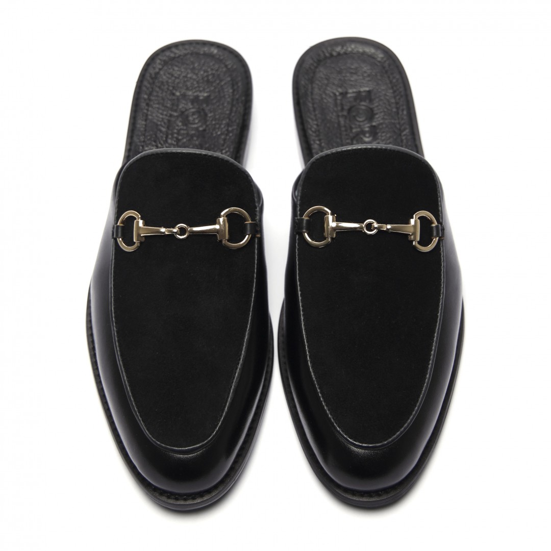 SỤC HORSEBIT MULES PHỐI DA LỘN MÀU ĐEN SF14