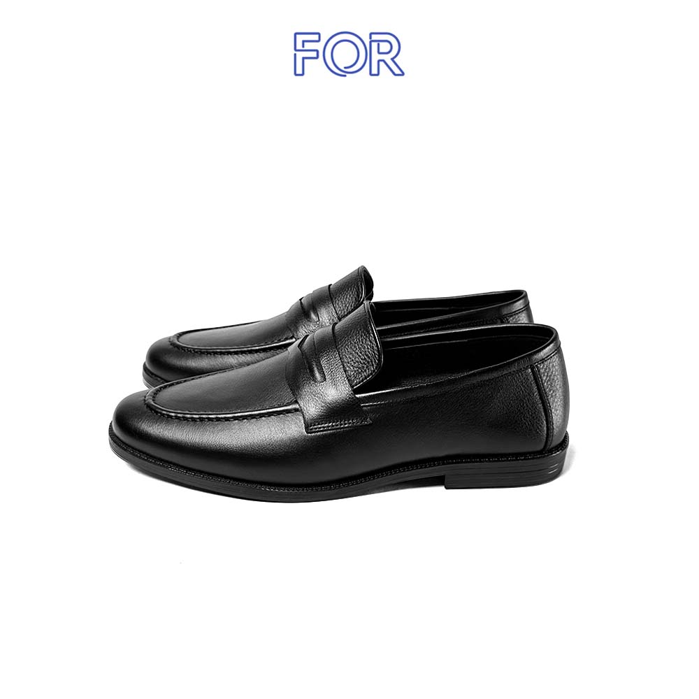 GIÀY LƯỜI PENNY LOAFERS DA BÒ MILL ĐEN ĐẾ SIÊU NHẸ PLF19