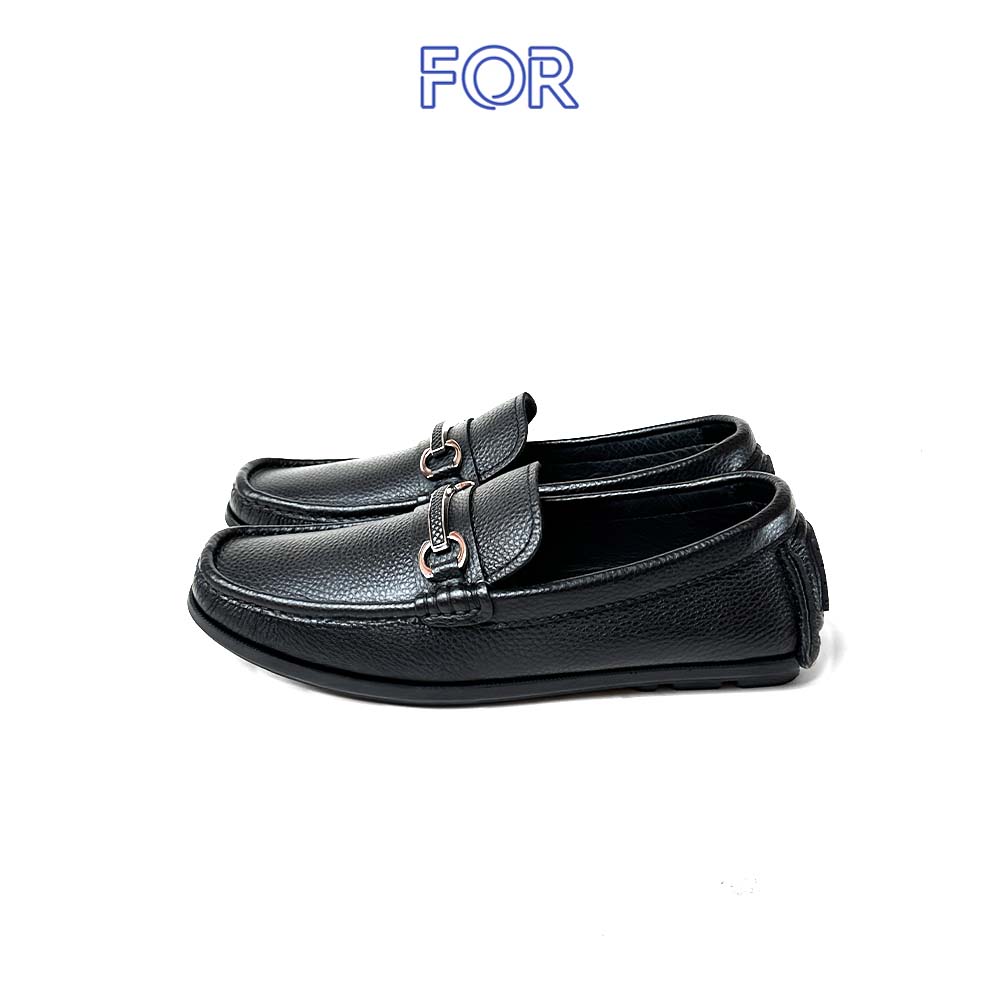 GIÀY LƯỜI MOCCASIN DA BÒ MILL CÓ KHUY MF18