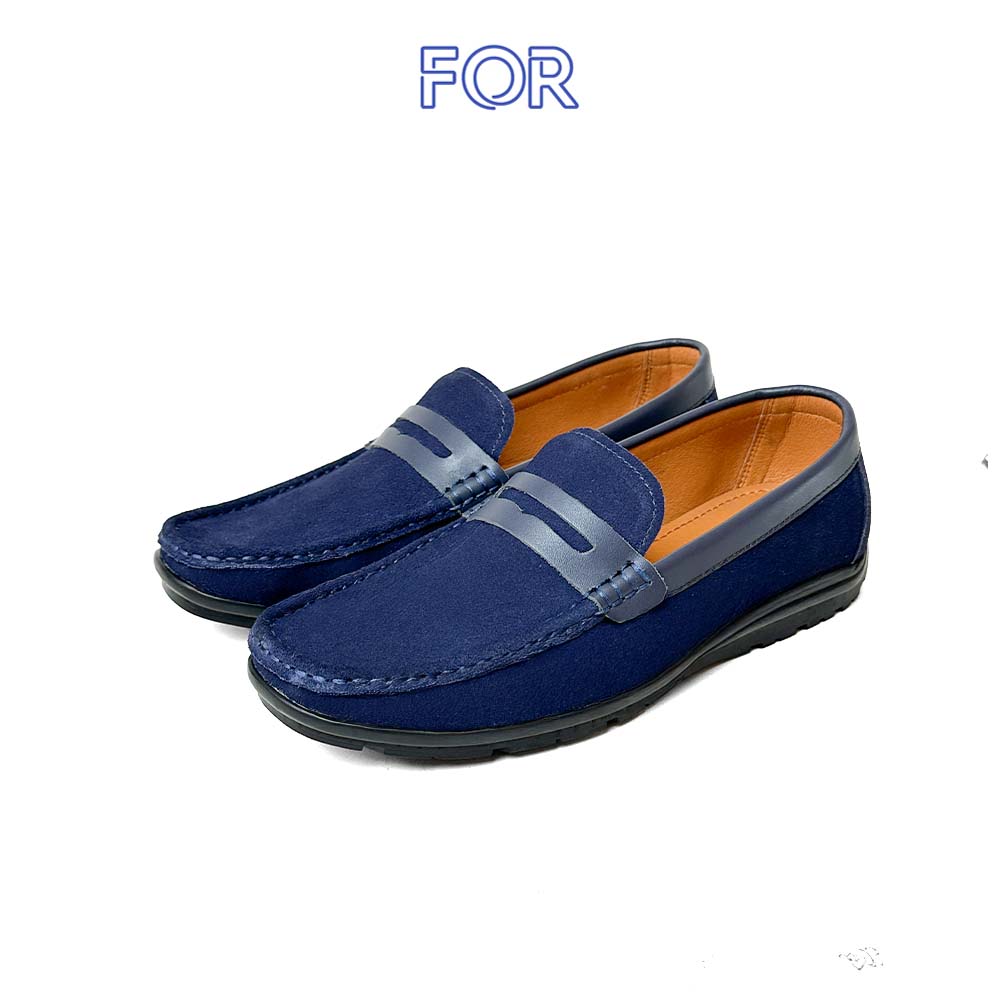 GIÀY LƯỜI MOCCASIN DA LỘN MÀU XANH NAVY MF20