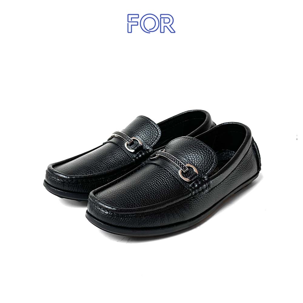 GIÀY LƯỜI MOCCASIN DA BÒ MILL CÓ KHUY MF18