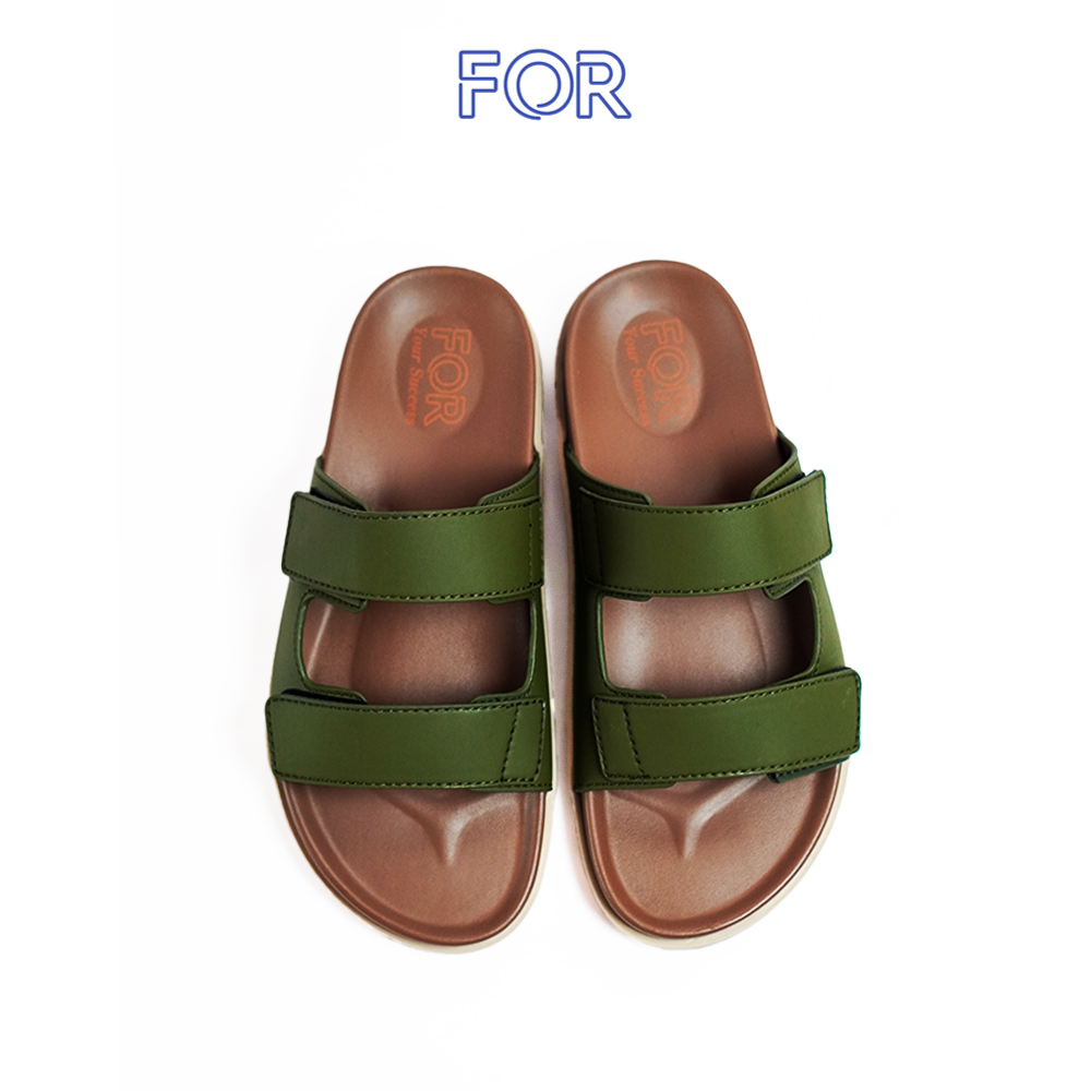 DÉP HAI QUAI DÁN MÀU XANH RÊU DHQ18