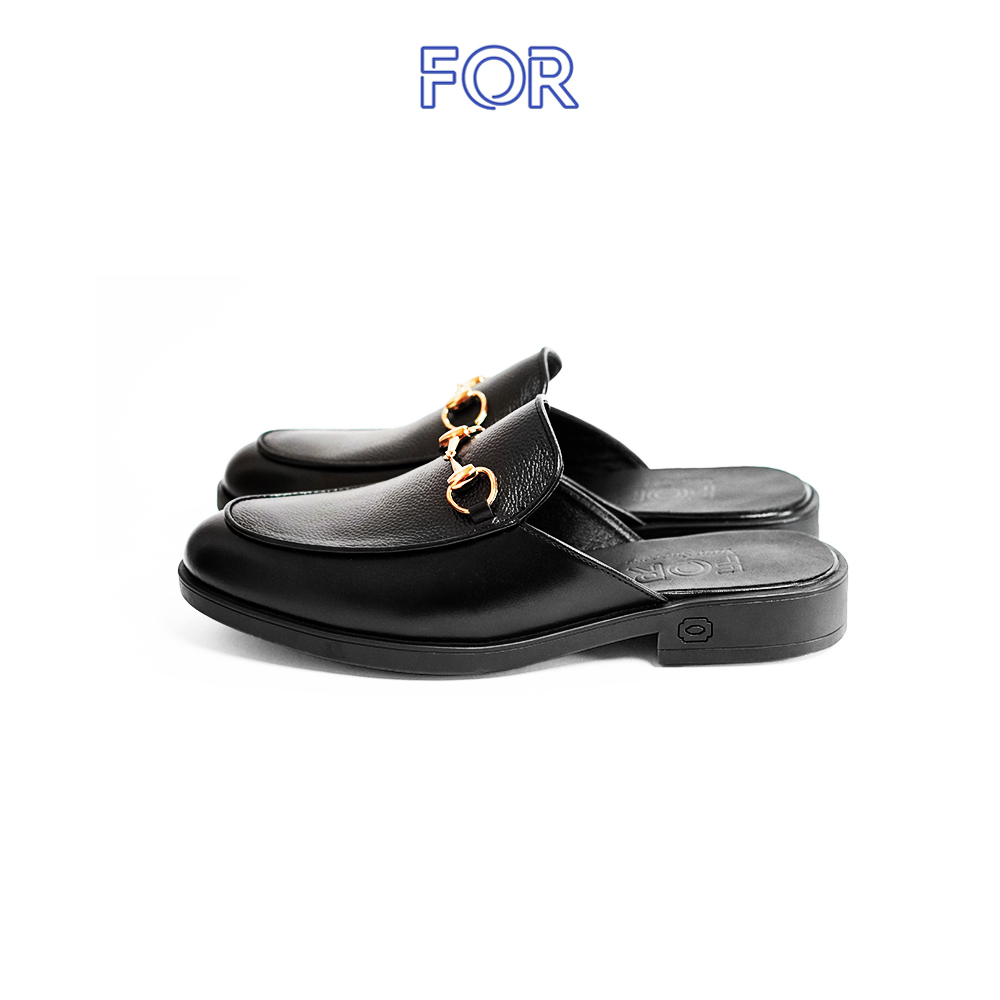 SỤC HORSEBIT MULES DA BÒ MILL MÀU ĐEN SF08