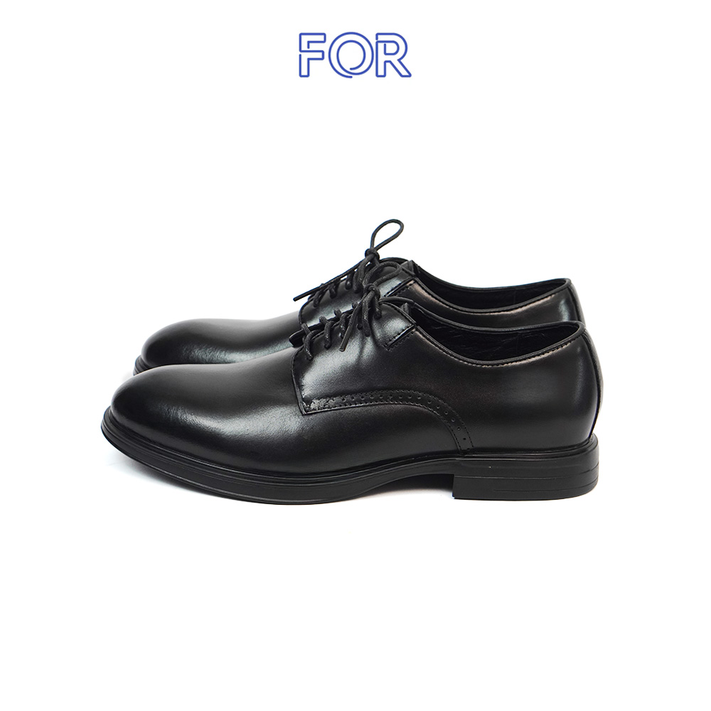 GIÀY PLAIN-TOE DERBY MÀU ĐEN MŨI TRÒN DF13