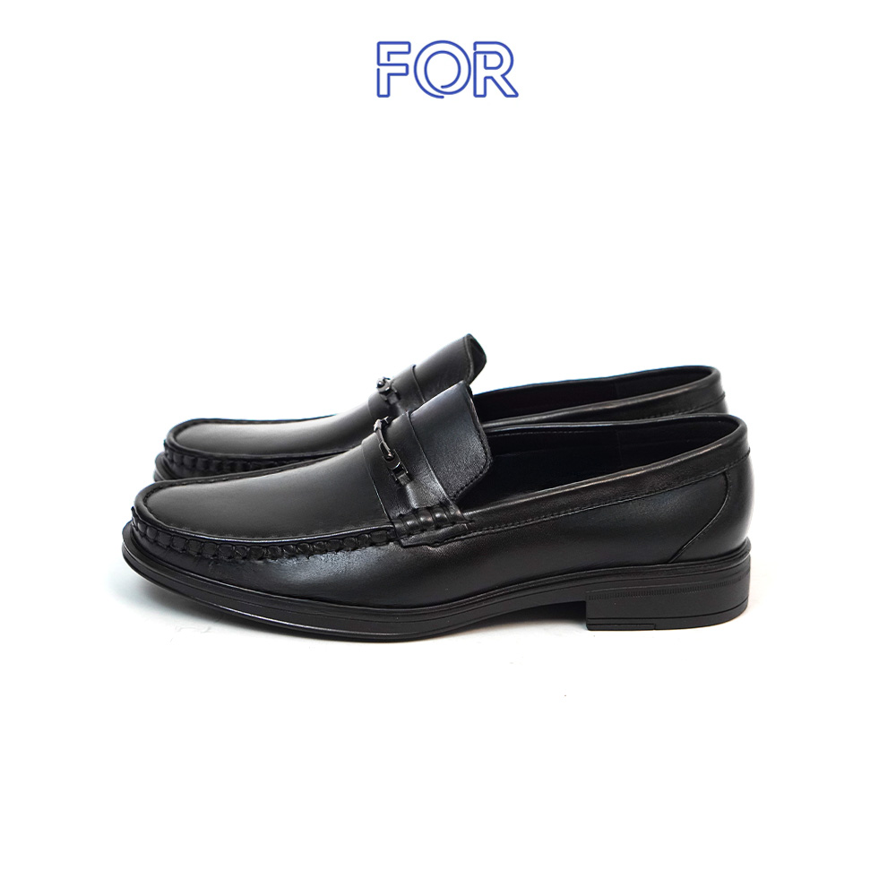 GIÀY HORSEBIT LOAFER DA BÒ MÀU ĐEN HLF10