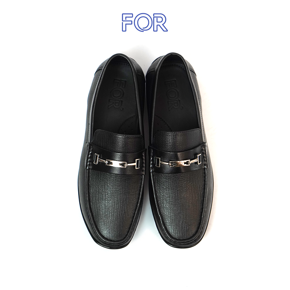 GIÀY LƯỜI MOCCASIN VÂN KẺ SỌC CÓ KHUY MF06