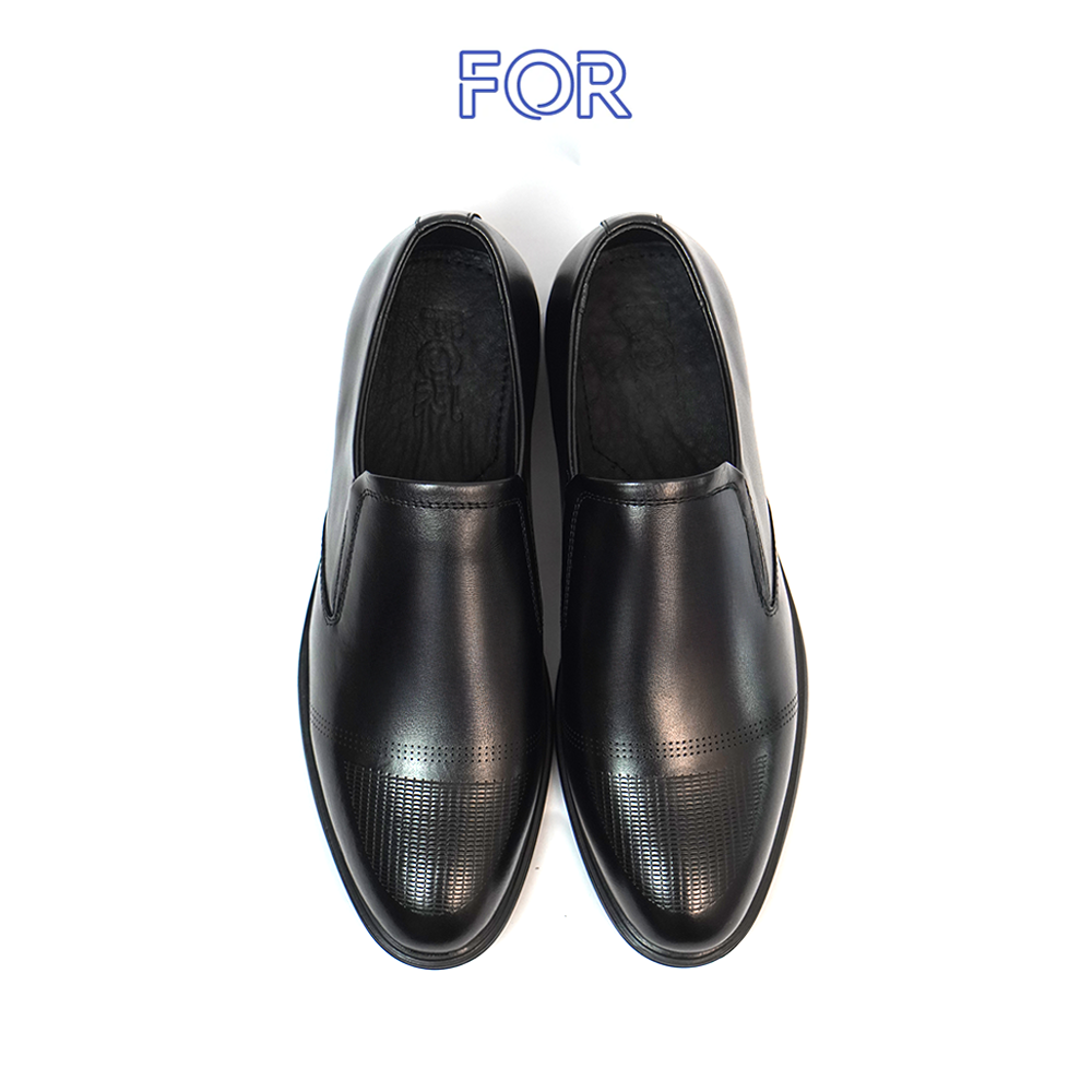 GIÀY LƯỜI NIB LOAFERS MÀU ĐEN HOẠ TIẾT KẺ Ô NLF08