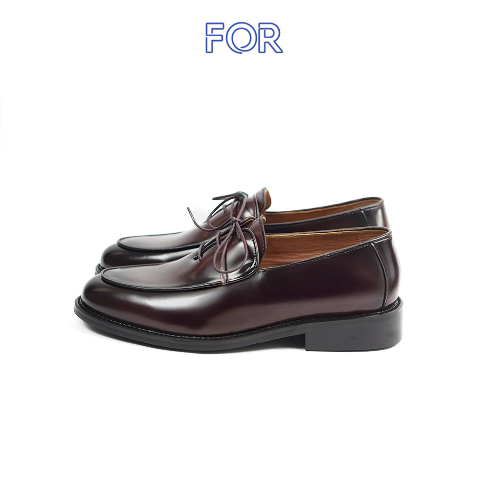 GIÀY OXFORD MOC TOE DA BÒ PATINA NÂU TRẦM OF16