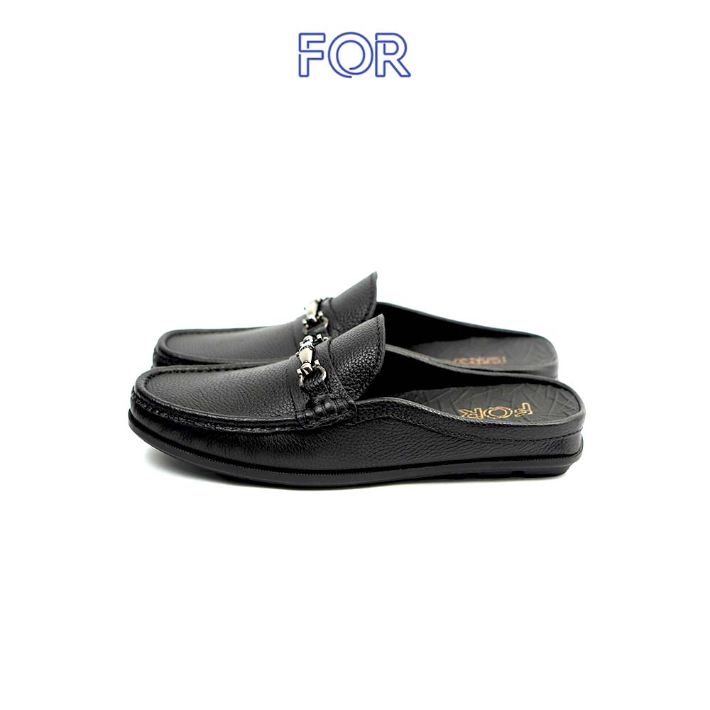 SỤC HORSEBIT MULES DA BÒ MÀU ĐEN SF06