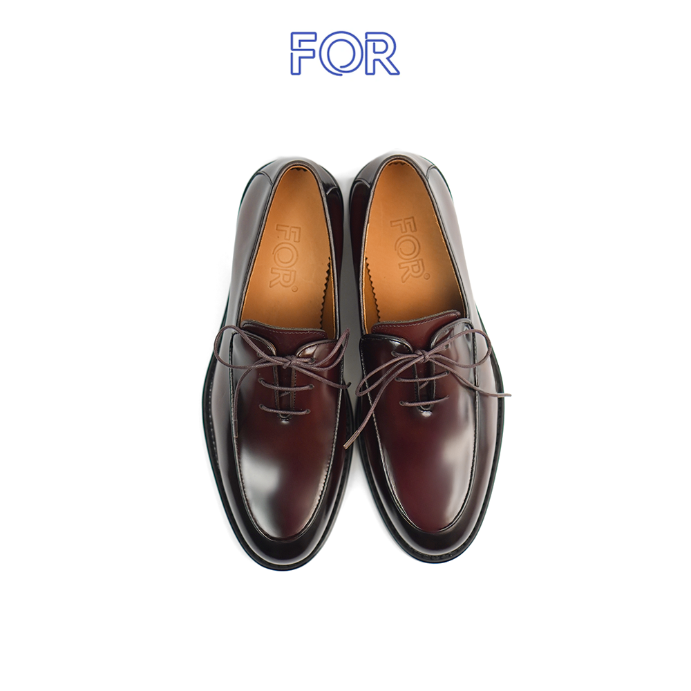 GIÀY OXFORD MOC TOE DA BÒ PATINA NÂU TRẦM OF16