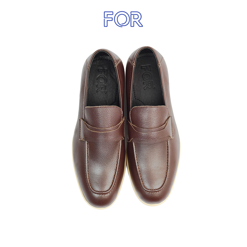 GIÀY LƯỜI PENNY LOAFERS DA BÒ MÀU NÂU PLF16